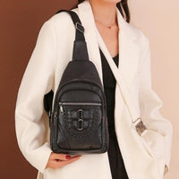 Men's And Women's Retro Leather Crossbody Bag Chest Bag