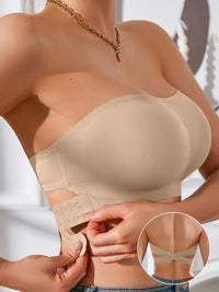 3PCS Strapless Bras For Women - Non-Slip Wireless Seamless Bras Push Up & Side Fat Control For Daily Office All Seasons