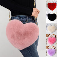 Love Bags
 For Women Plush Chain Shoulder Bags Valentine's Day Party Bag