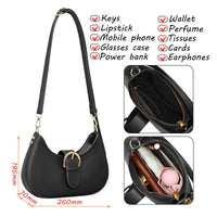 Fashion Los Angeles 0386 Series Women's Shoulder Bag Black Brown