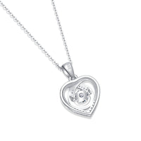 With You in My Heart – 0.5-Carat Moissanite Pendant Necklace in S925 Sterling Silver Platinum-Plated