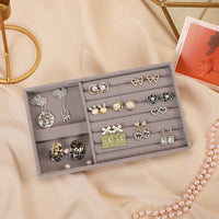 Gray Jewelry Tray – Elegant Organizer for Rings, Earrings & Accessories
