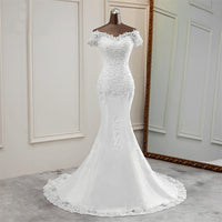 Tube Top Bridal Slim Wedding Dress Mermaid Lace Wedding Dress