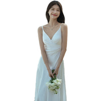 Women's Suspender Satin Light Wedding Dress