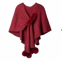 Design Sense Niche Furry Idle Style Cape Coat Female