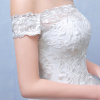 summer paragraph white word shoulder wedding dress lace wedding bride wedding dress wholesale custom