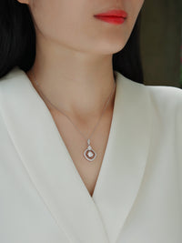 Starlight Heart-to-Heart – 1-Carat Moissanite Diamond Pendant Necklace in S925 Sterling Silver Platinum-Plated