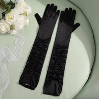 50cm Bridal Wedding Dress Satin Lengthened Gloves