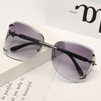 Pink Foxes Rhinestone Oversized Sunglasses