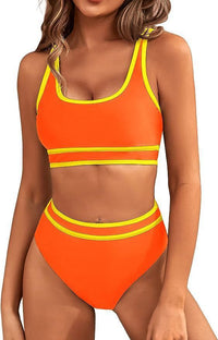 Women’s Solid Color Bikini – Tight-Fitting Two-Piece Swimsuit