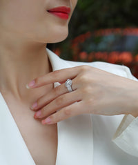 Afternoon In The Gobi - A Fashionable And Luxurious Jewelry Piece Set With Half-carat Moissan Diamond S925 Sterling Silver And Platinum-plated Diamond