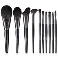 High-quality Makeup Brushes With Wooden Handles, Premium Natural 10pcs Makeup Brushes.