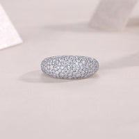 Moonlit Night Stars - A Fashionable Diamond Jewelry Piece Set With Moissanite S925 Sterling Silver And Platinum Diamond Ring