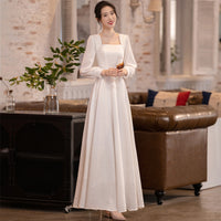 Ladies' Wedding Registration French White Dress