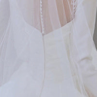 Satin Long Sleeved Light Wedding Dress