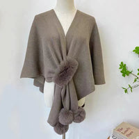 Design Sense Niche Furry Idle Style Cape Coat Female