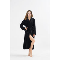 Women’s Plush Fleece Bathrobe – Long Warm Sleepwear Robe