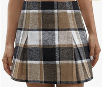 Plaid Pleated Mini Skirt – Classic Check Short Skirt