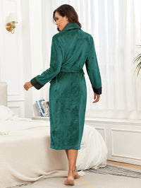 Women’s Plush Fleece Bathrobe – Long Warm Sleepwear Robe