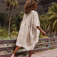 Holiday Leisure Button Artistic Style Dress