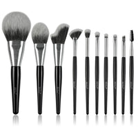 High-quality Makeup Brushes With Wooden Handles, Premium Natural 10pcs Makeup Brushes.