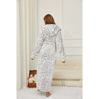 RONGTAI Ladies Long Fleece Bathrobe