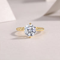 Forget-me-not - A Fashionable And Luxurious Jewelry Piece Set With 3-carat Moissanite S925 Sterling Silver And Gold-plated Diamond