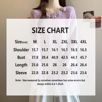 Plus Size Women's Floral Lace Trim Sweater, Long Sleeve Eyelet Knit Top With Decorative Flowers For Autumn And Winter