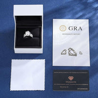 5-Carat Moissanite Engagement Ring – D Color VVS1 11mm Stone, Luxury Bridal Gift