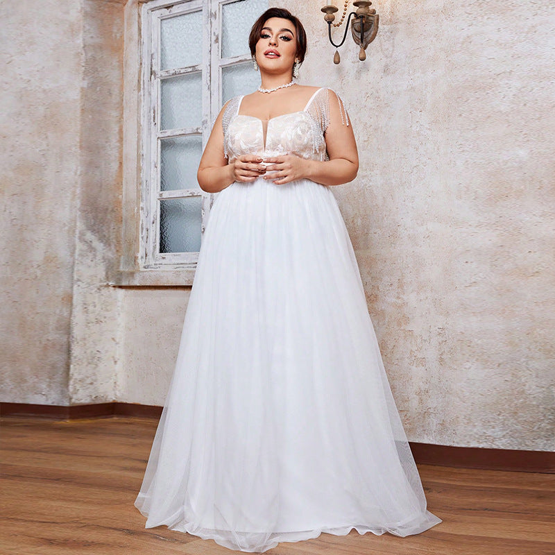 New Women's White Light Wedding Dress