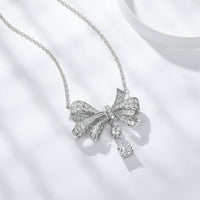 Butterfly - A Fashionable And Luxurious Diamond Jewelry Pendant Set With Moissanite S925 Sterling Silver And Platinum Plating