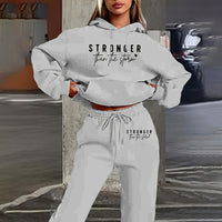 Women’s 2-Piece Letter Print Hoodie & Jogger Set – Casual Tracksuit