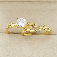 Proposal Diamond Ring Women's Rose Gold Simulation Diamond Couple Rings