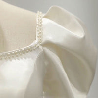 Long Sleeve French Tail Wedding Dress