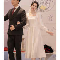 Ladies' Wedding Registration French White Dress