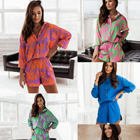 European And American Fashion Women's Casual Loose T-shirt Two-piece Set