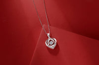 With You in My Heart – 0.5-Carat Moissanite Pendant Necklace in S925 Sterling Silver Platinum-Plated