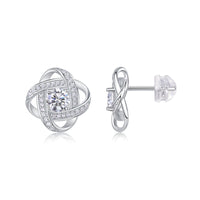 Hope Beam - A Fashionable And Luxurious Diamond Jewelry Piece Set With Half-carat Moissanite S925 Sterling Silver And Platinum-plated Stud Earrings