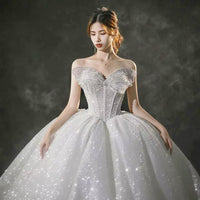 French Tube Top Wedding Dress Mother's Wedding Big Tail Main Wedding Dress