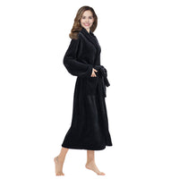 Women’s Plush Fleece Bathrobe – Long Warm Sleepwear Robe