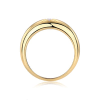 Eight-prong Radiance - A Fashionable And Luxurious Jewelry Piece Set With Moissanite S925 Sterling Silver And Gold-plated Diamond