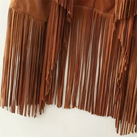 Women's Solid Color Sleeveless Fringe Vest - Lightweight Summer Bohemian Wear