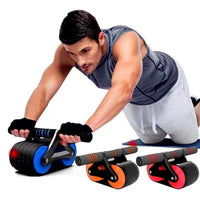 Double Wheel Abdominal Exerciser Women Men Automatic Rebound Ab Wheel Roller Waist Trainer Gym Sports HomeGym Sports Home