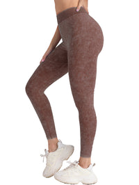 V Back Scrunch Butt Workout Leggings Women Seamless Gym Yoga Leggings High Waist