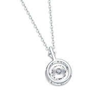 Touch – 1-Carat Moissanite Pendant Necklace in S925 Sterling Silver Platinum-Plated