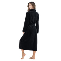 Women’s Plush Fleece Bathrobe – Long Warm Sleepwear Robe