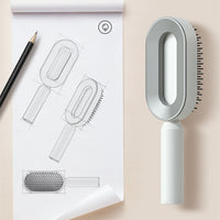 Self-cleaning Hair Brush For Women One-key Cleaning Hair Loss Airbag Massage Scalp Comb Anti-Static Hairbrush