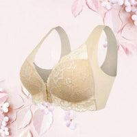 Women’s Lace Wireless Bra – Gathered & Breathable Non-Steel Underwear
