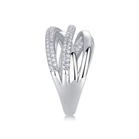 Brilliant Interweaving - A Fashionable And Luxurious Jewelry Accessory Set With Moissanite S925 Sterling Silver And Platinum-plated Diamond