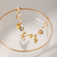 Stainless Steel Conch & Starfish Shell Bracelet for Women